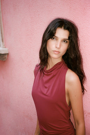 LONG GATHERED DRESS - Image 2