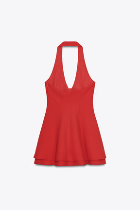 Two-Layer Halter Dress