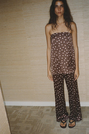 Satin High-Waist Trousers