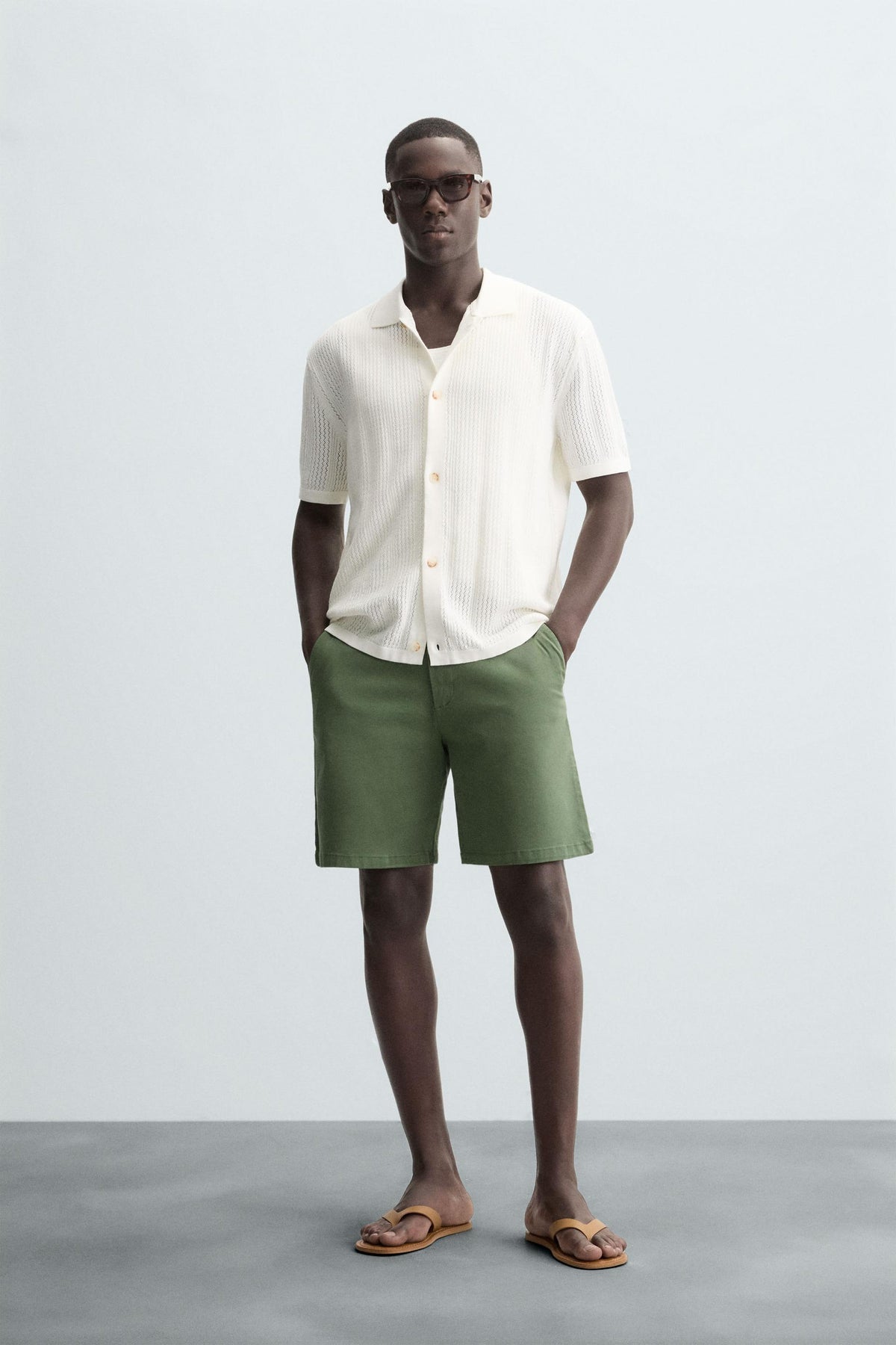 OPENWORK KNIT SHIRT - Image 1