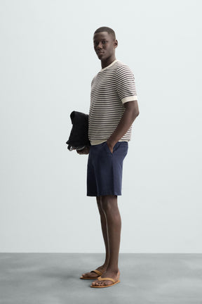 STRIPED KNIT T-SHIRT - Image 4