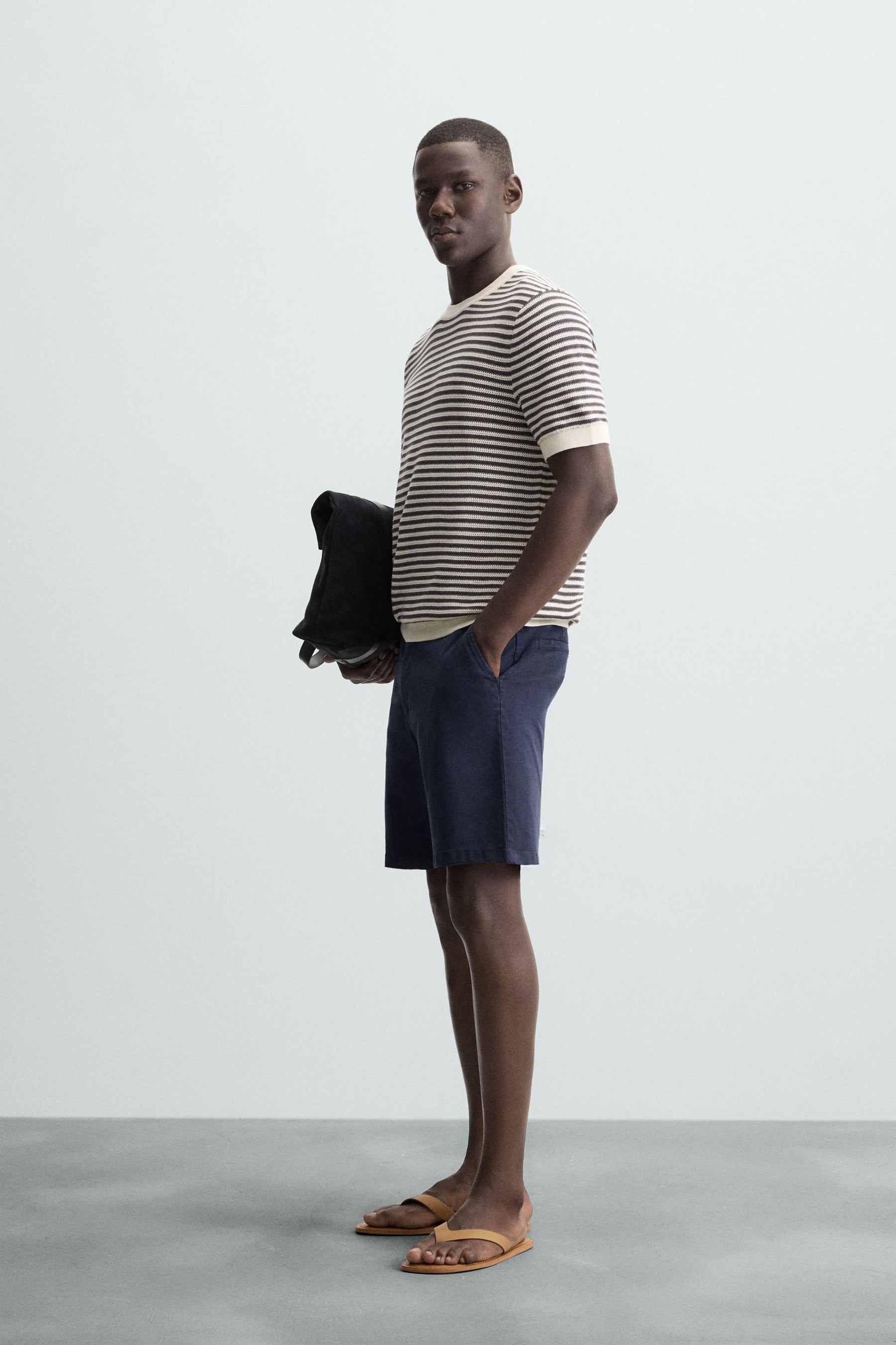 STRIPED KNIT T-SHIRT - Image 4