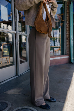 Plush Wide-Leg Trousers