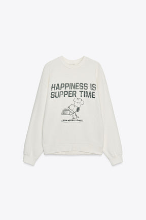 Washed Snoopy Peanuts Sweatshirt