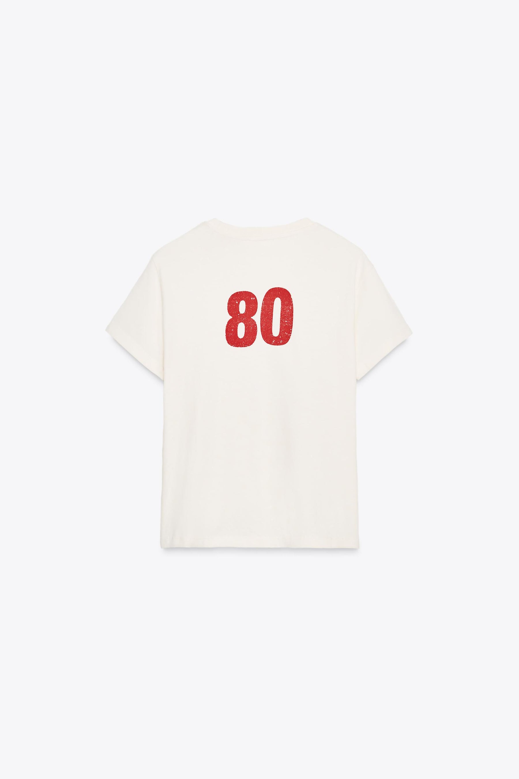 FADED-EFFECT T-SHIRT WITH SLOGAN