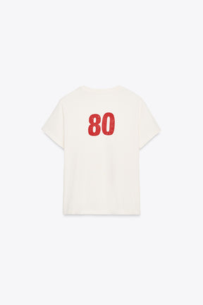 FADED-EFFECT T-SHIRT WITH SLOGAN