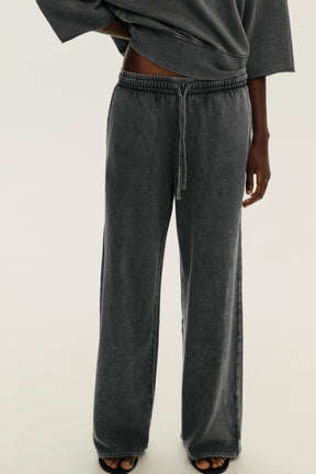 WASHED EFFECT TROUSERS