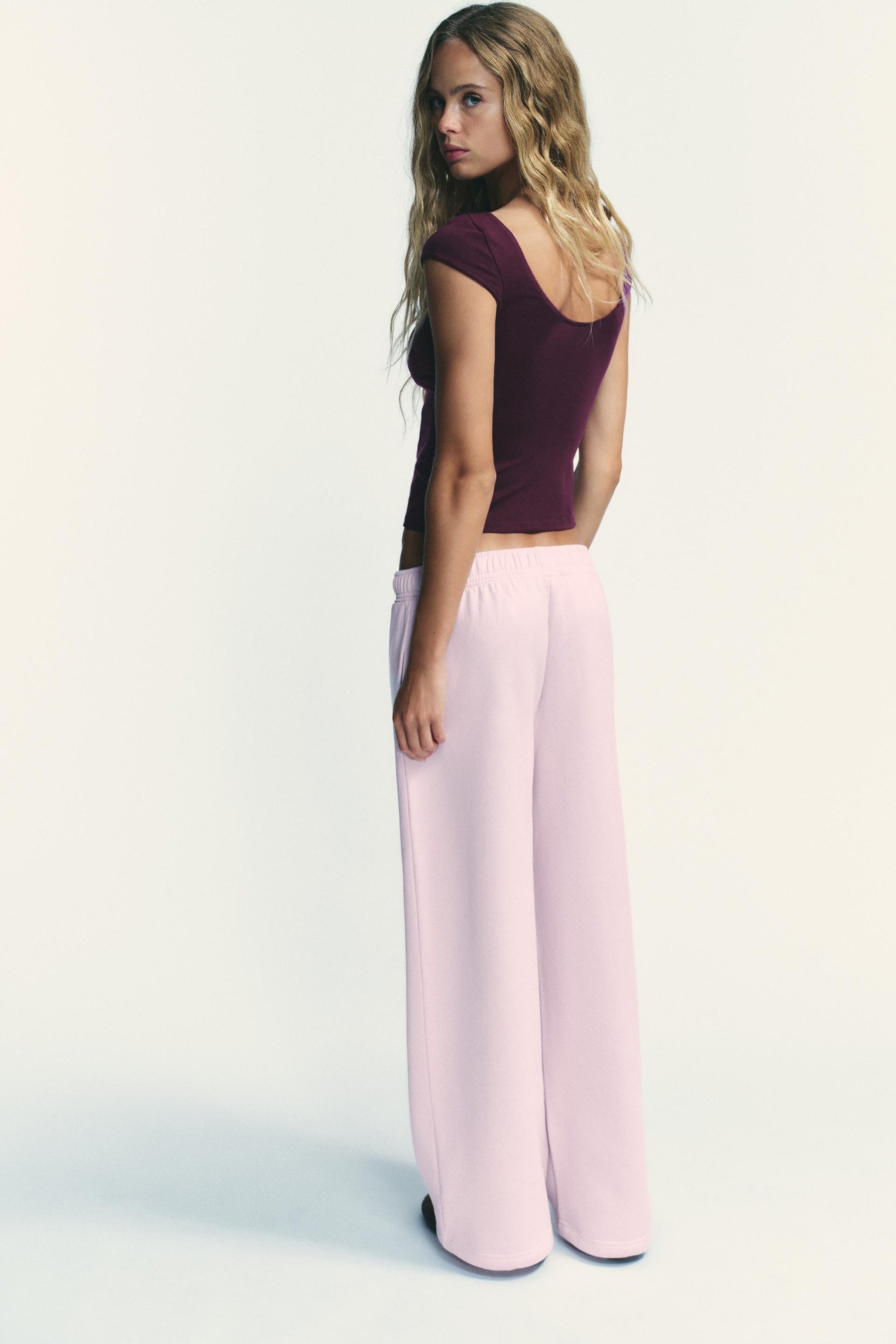 Lace-Trim Lyocell Top