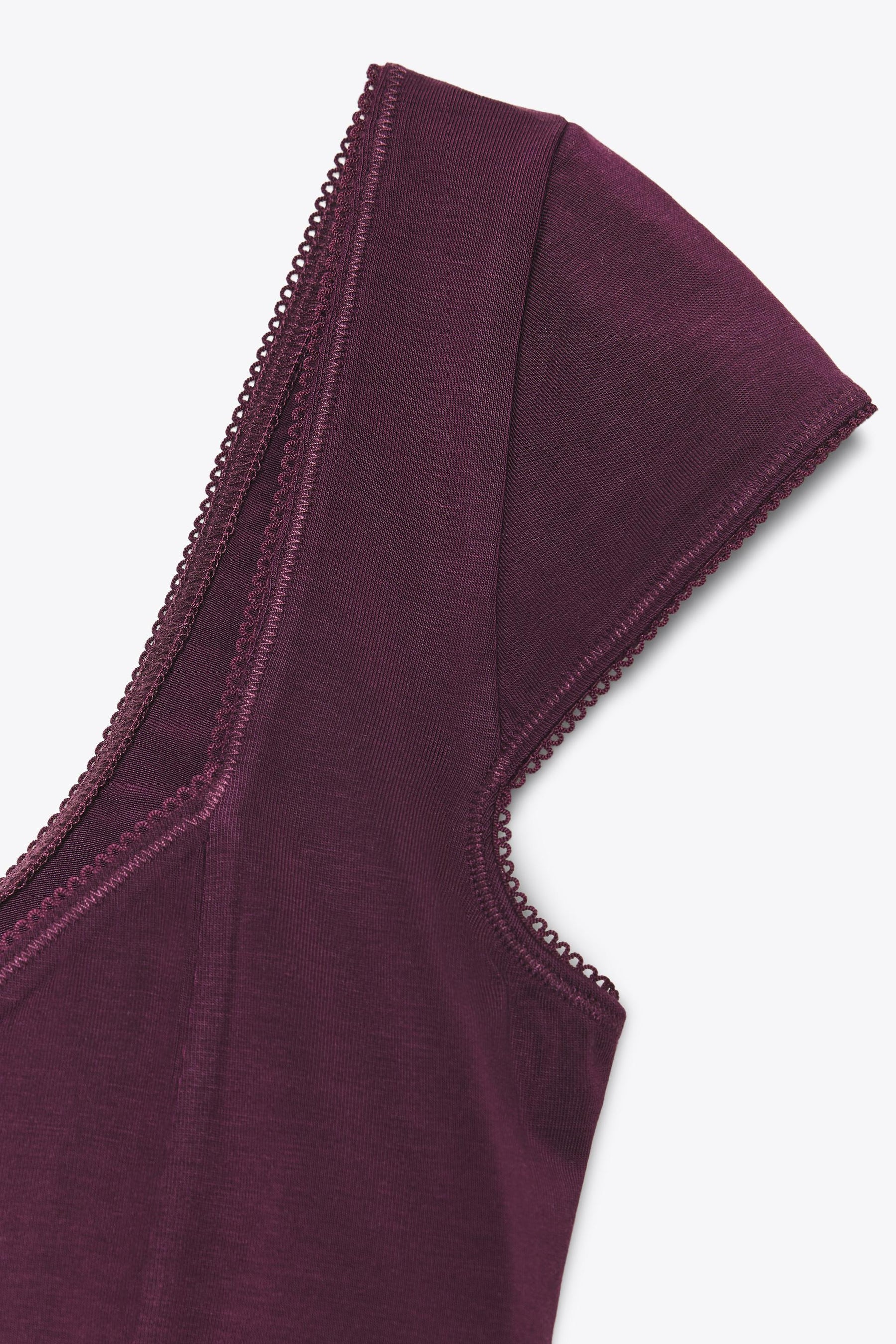 Lace-Trim Lyocell Top