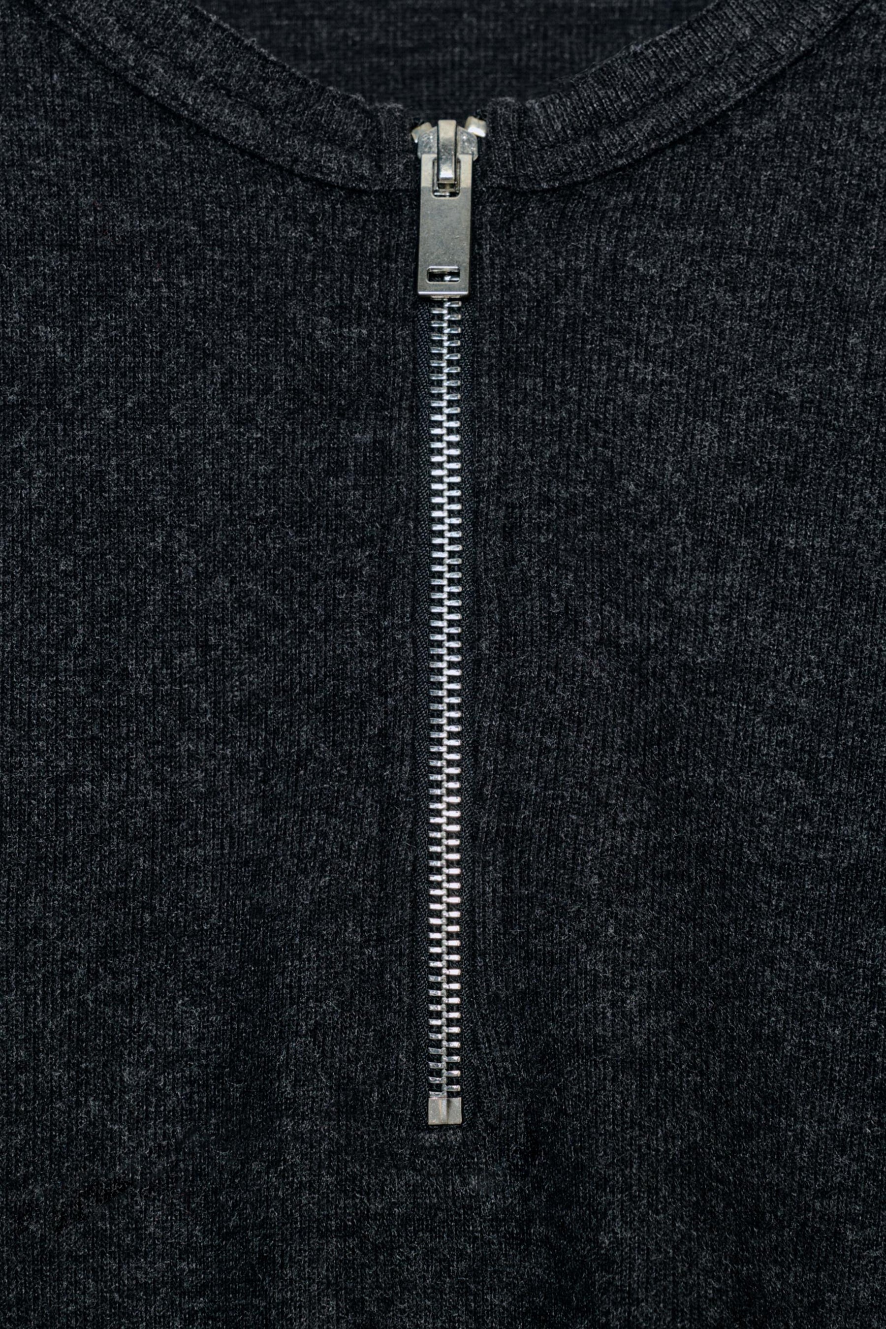 Rib Zip-Up Sweatshirt