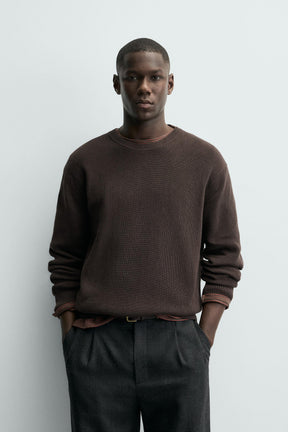 Textured Knit Pullover