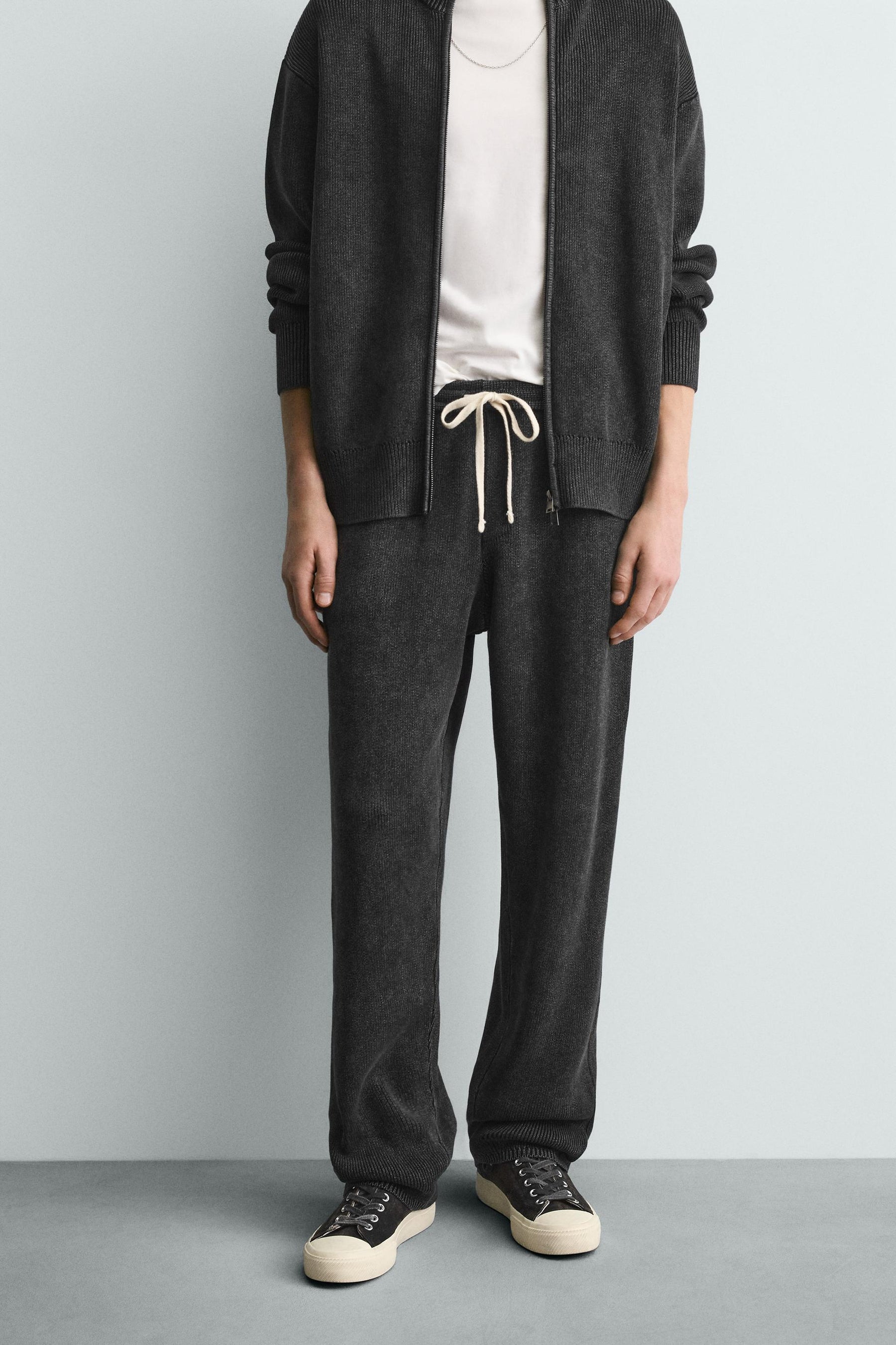 Textured Knit Trousers