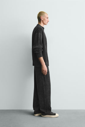Textured Knit Trousers