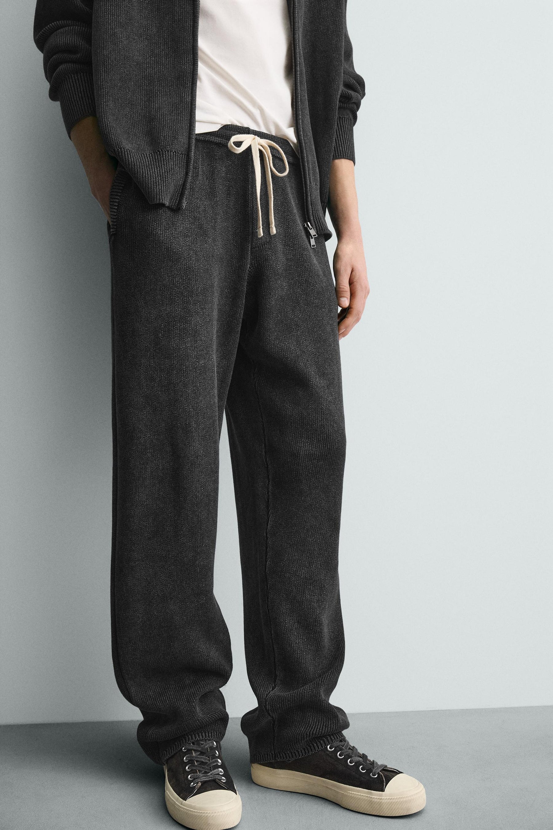 Textured Knit Trousers