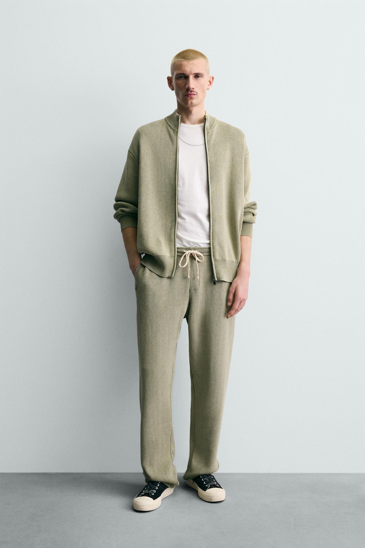 Textured Knit Trousers
