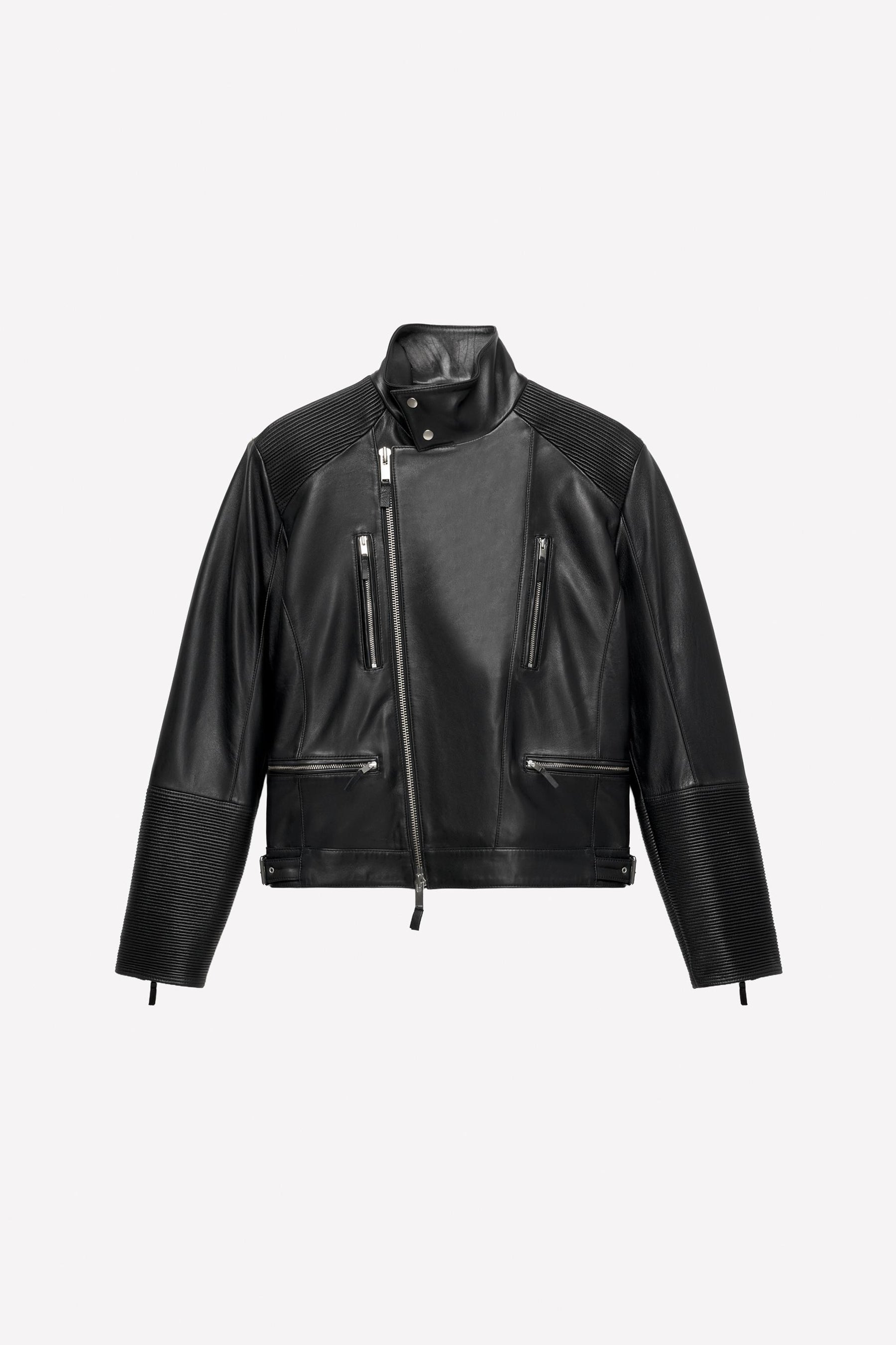LEATHER BIKER JACKET