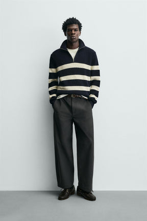 PURL KNIT QUARTER-ZIP JUMPER - Image 1