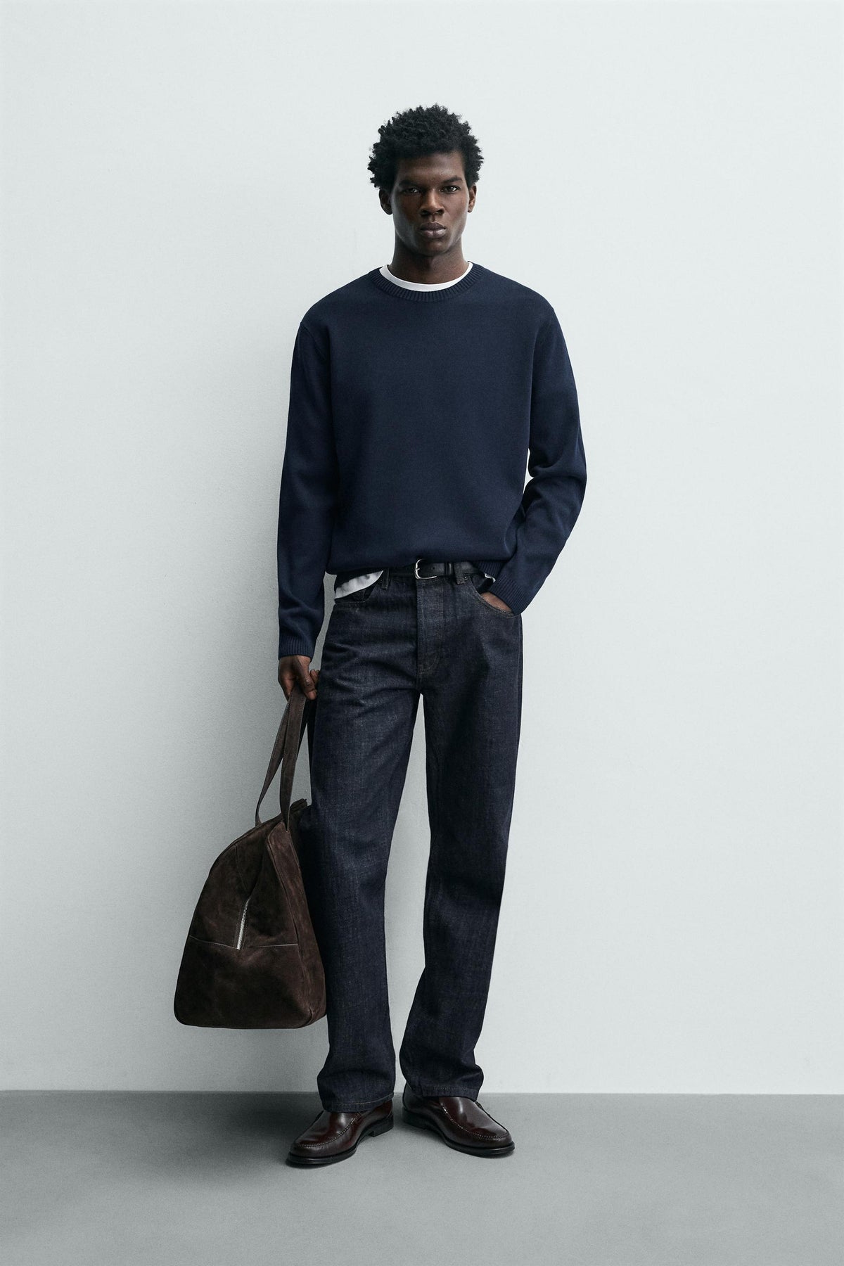 TEXTURED COTTON JUMPER - Image 1