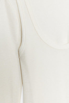 Layered high-neck t-shirt