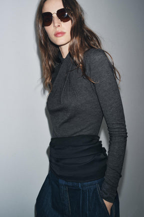 Draped Front T-Shirt