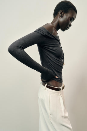 Asymmetric Neck Blouse