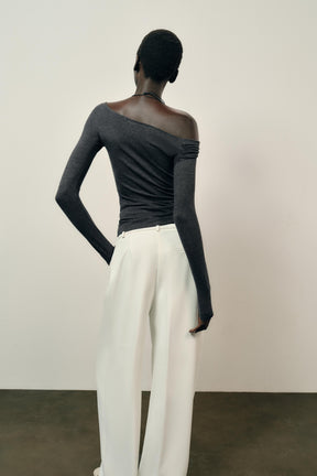 Asymmetric Neck Blouse