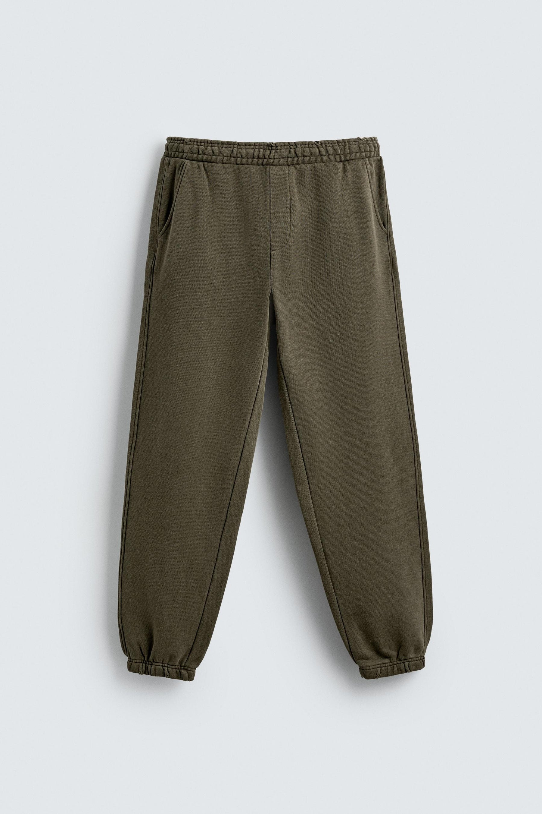 RELAXED FIT FADED EFFECT TROUSERS - Image 7
