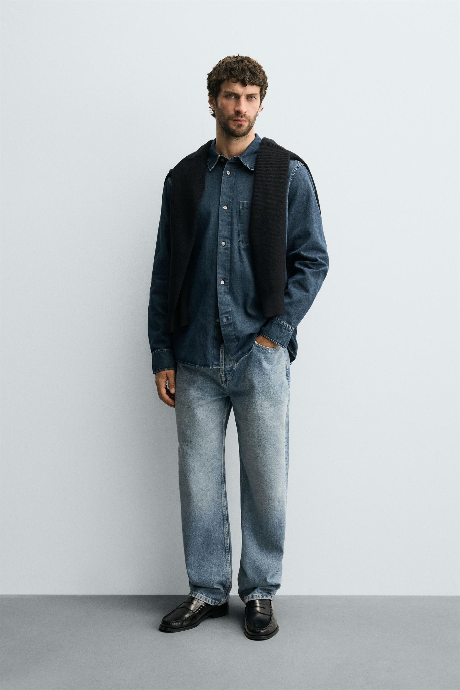 WASHED DENIM SHIRT - Image 1