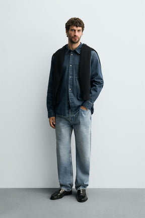 WASHED DENIM SHIRT - Image 1