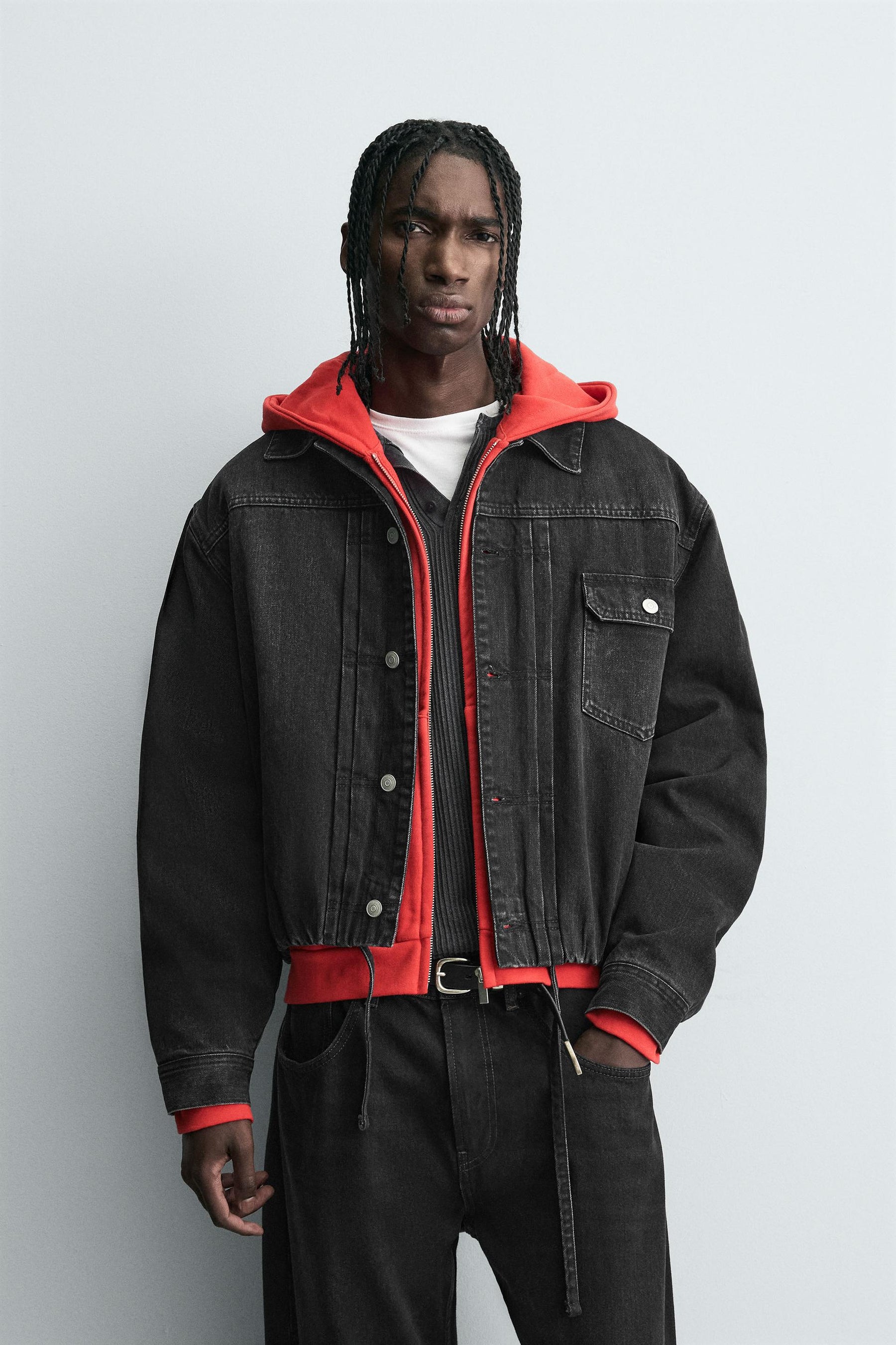 QUILTED BOXY FIT DENIM JACKET - Image 2