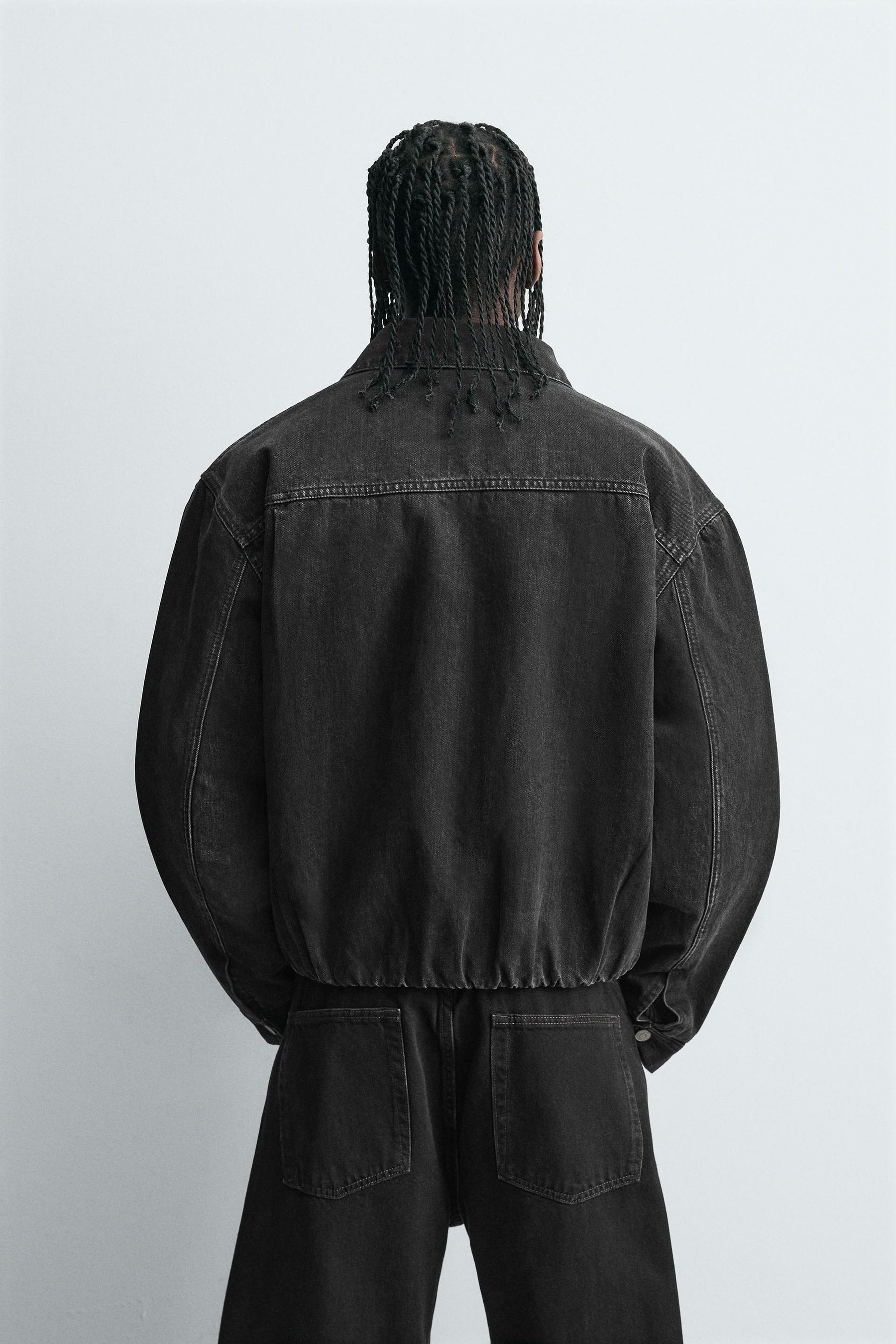 QUILTED BOXY FIT DENIM JACKET - Image 3