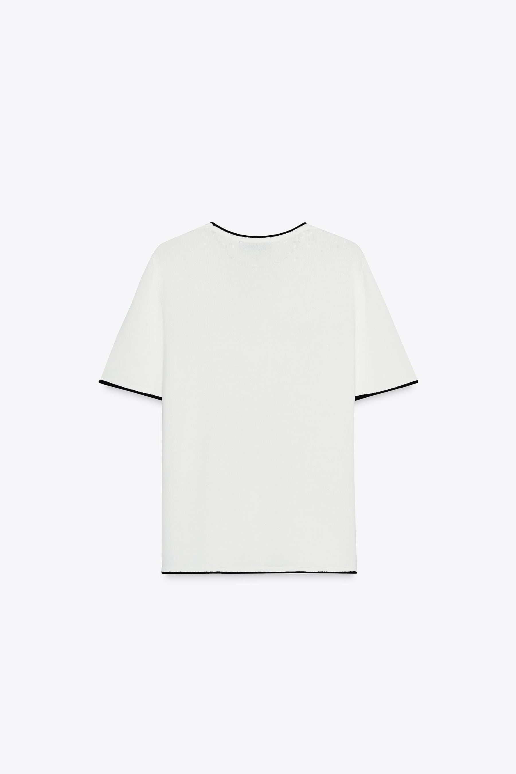 SHORT SLEEVE KNIT JUMPER WITH CONTRAST TRIMS - Image 4
