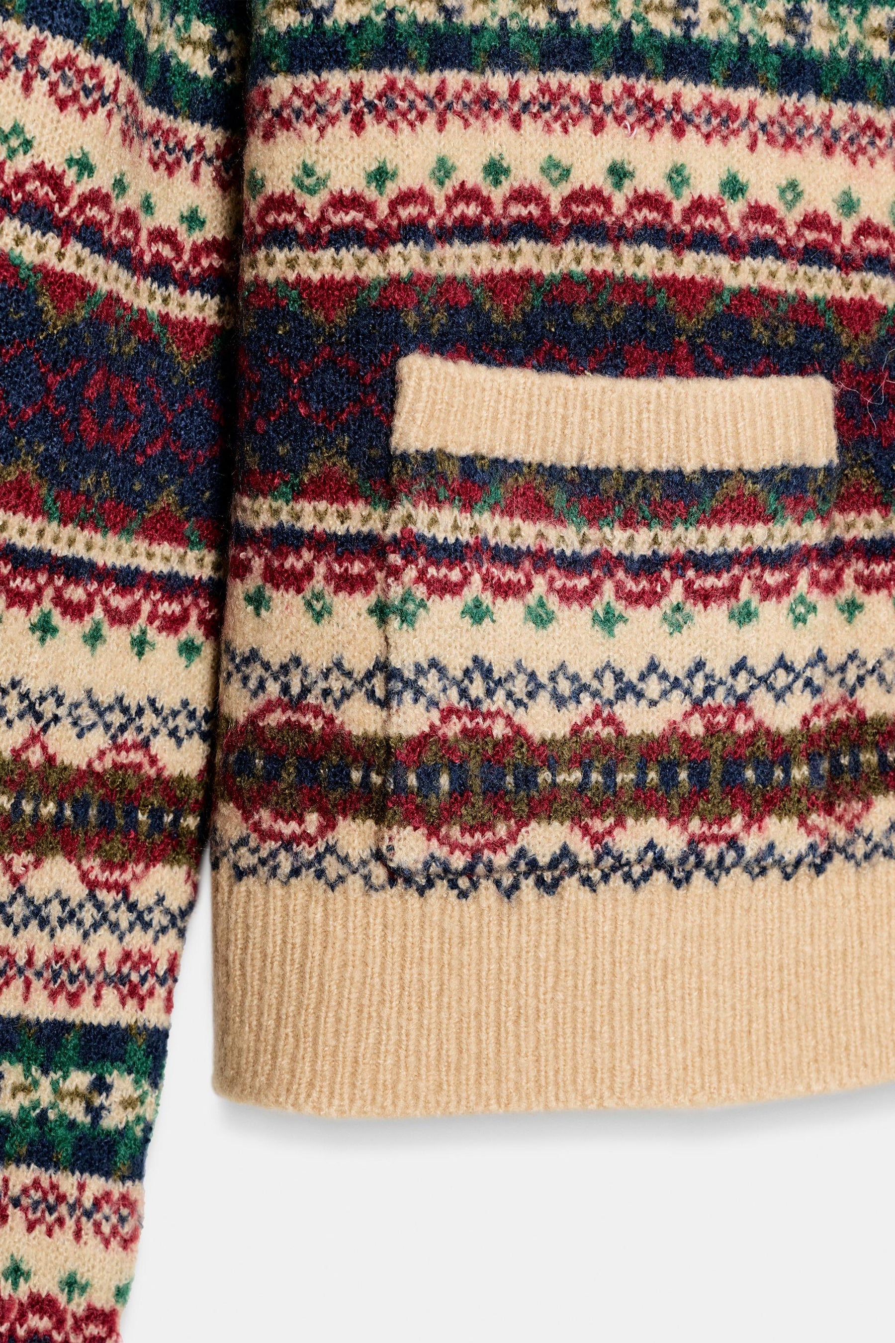 Jacquard Knit Cardigan