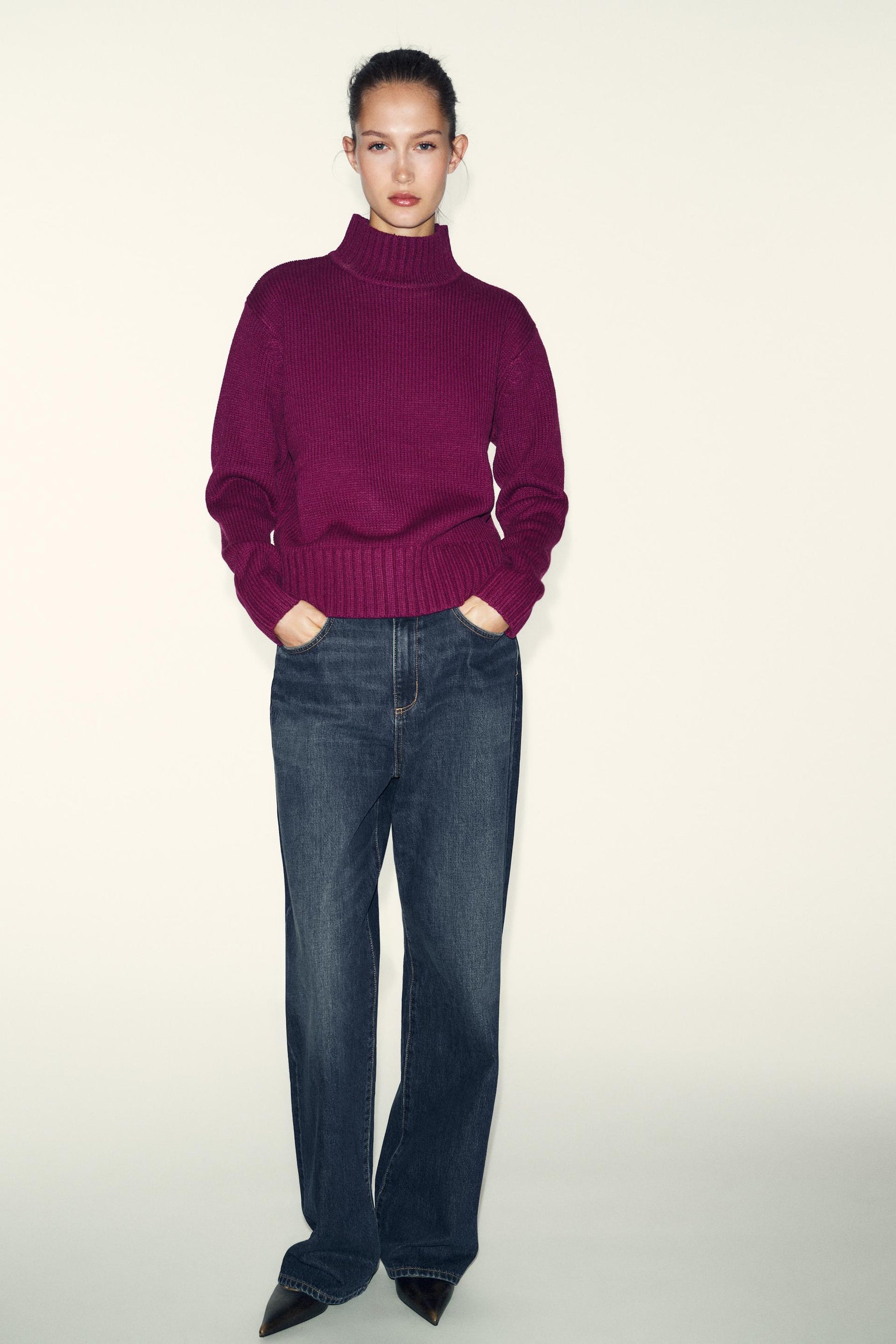 HIGH NECK KNIT JUMPER - Image 1