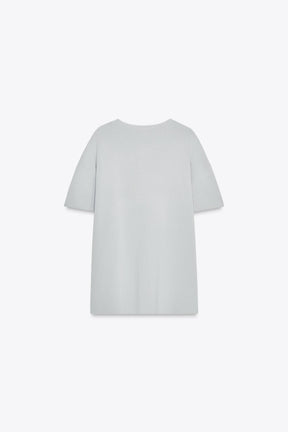 OVERSIZED KNIT SHORT SLEEVE JUMPER - Image 4
