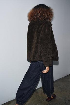 Faux Shearling Double-Faced Jacket