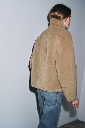 ZW COLLECTION FAUX SHEARLING DOUBLE-FACED JACKET - Image 3