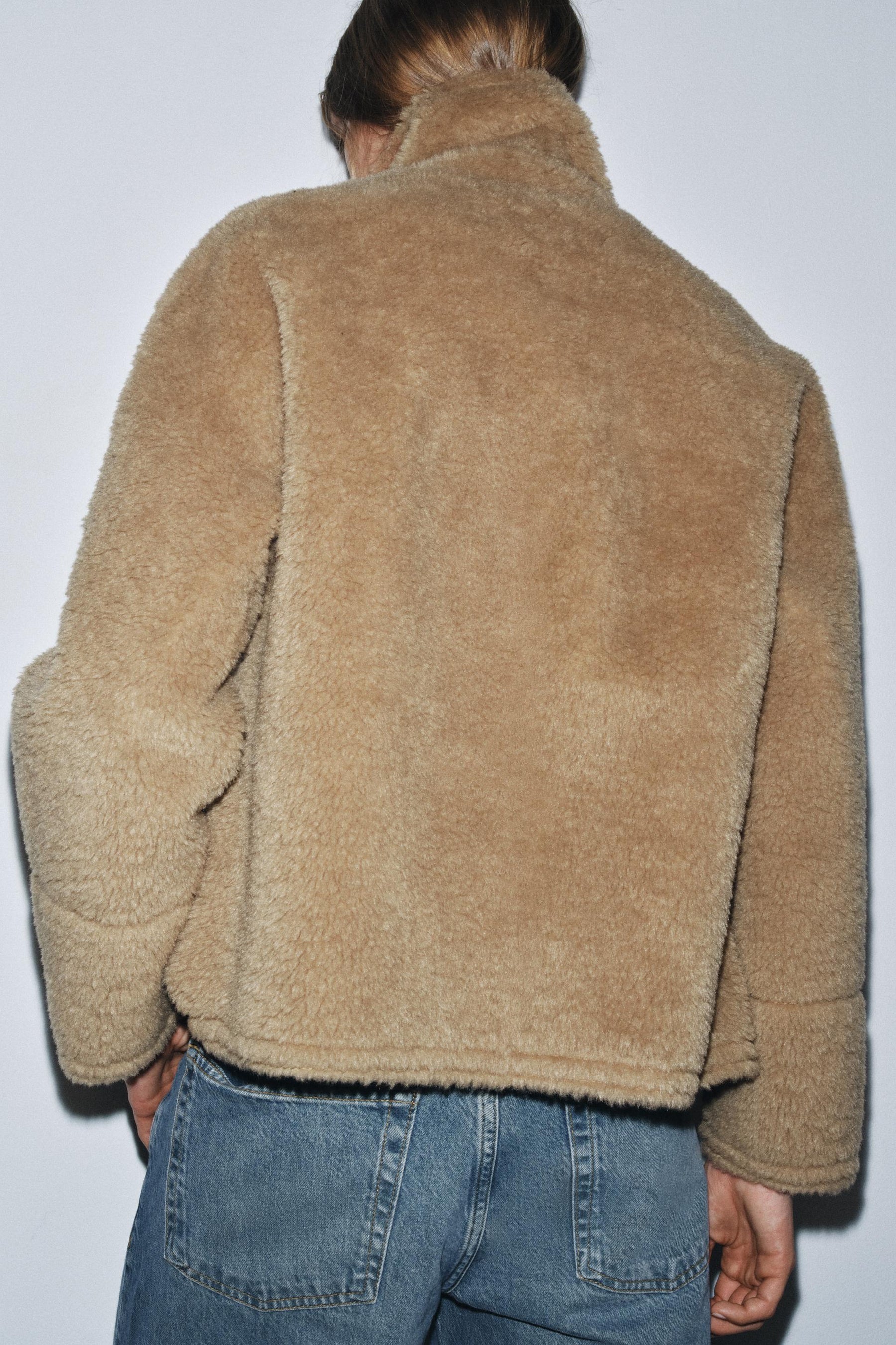 ZW COLLECTION FAUX SHEARLING DOUBLE-FACED JACKET - Image 6