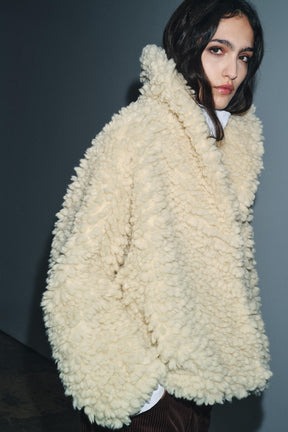 FAUX SHEARLING JACKET ZW COLLECTION - Image 2