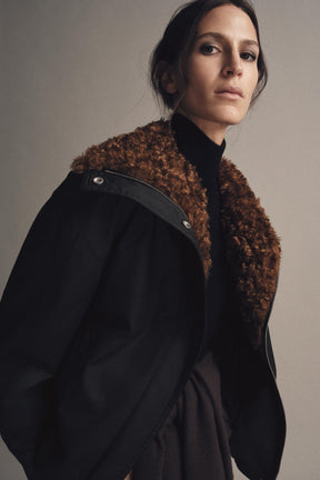 FAUX SHEARLING BOMBER JACKET ZW COLLECTION - Image 4