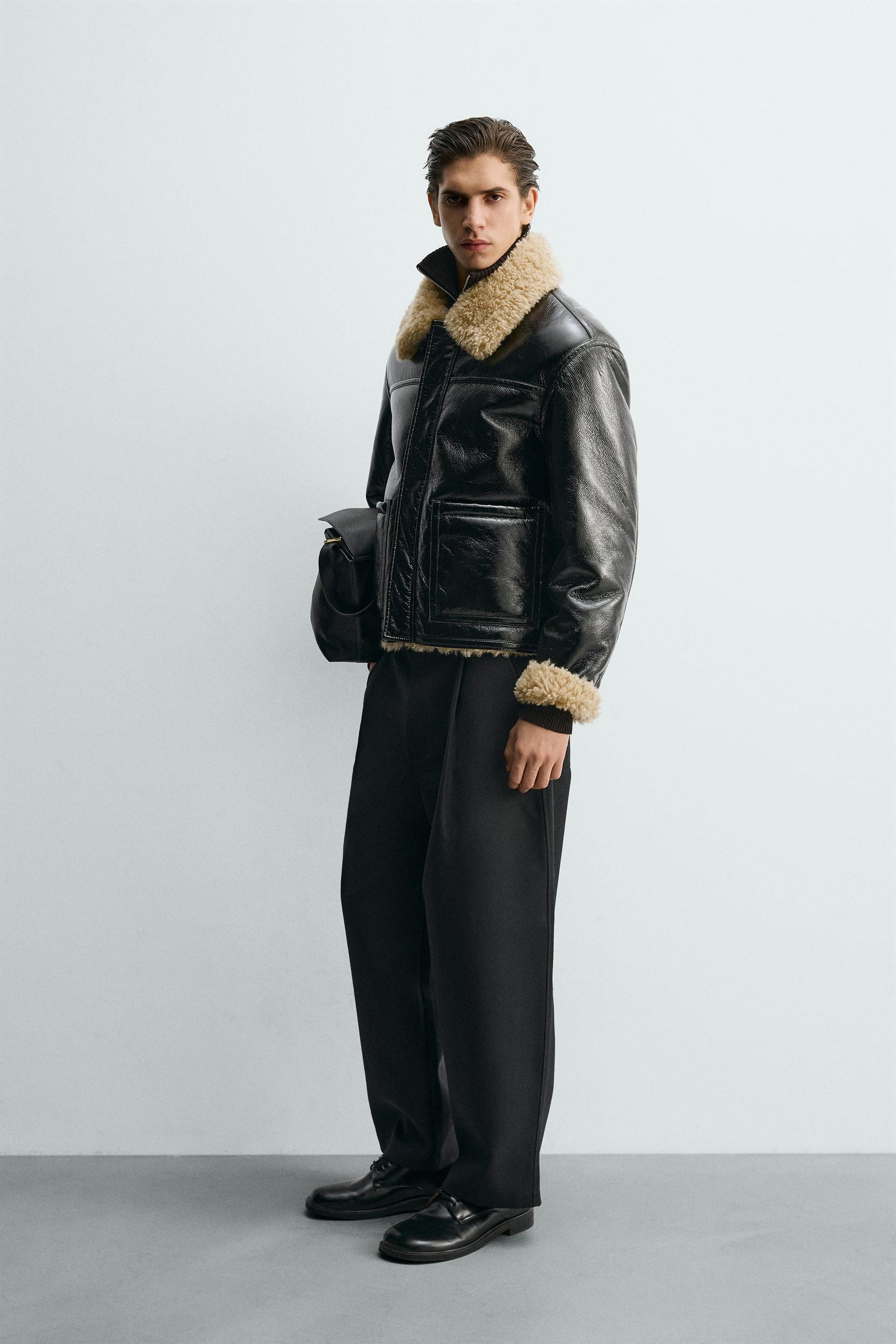 DOUBLE-FACED LEATHER EFFECT JACKET - Image 4