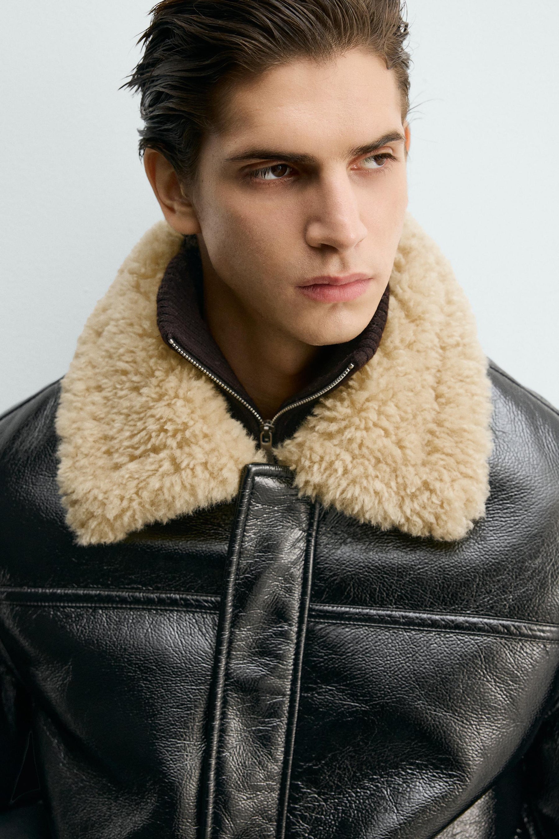 DOUBLE-FACED LEATHER EFFECT JACKET - Image 6