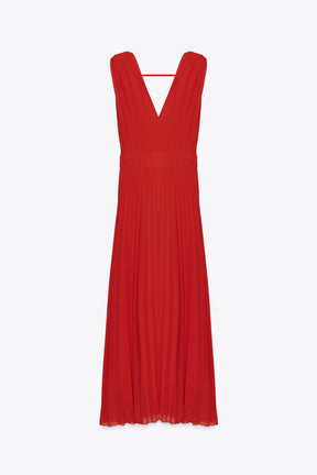 PLEATED MIDI DRESS - Image 4