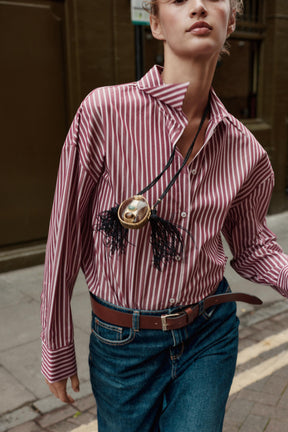 STRIPED POPLIN SHIRT