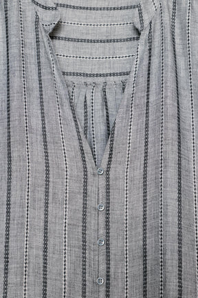 STRIPED WOVEN BLOUSE