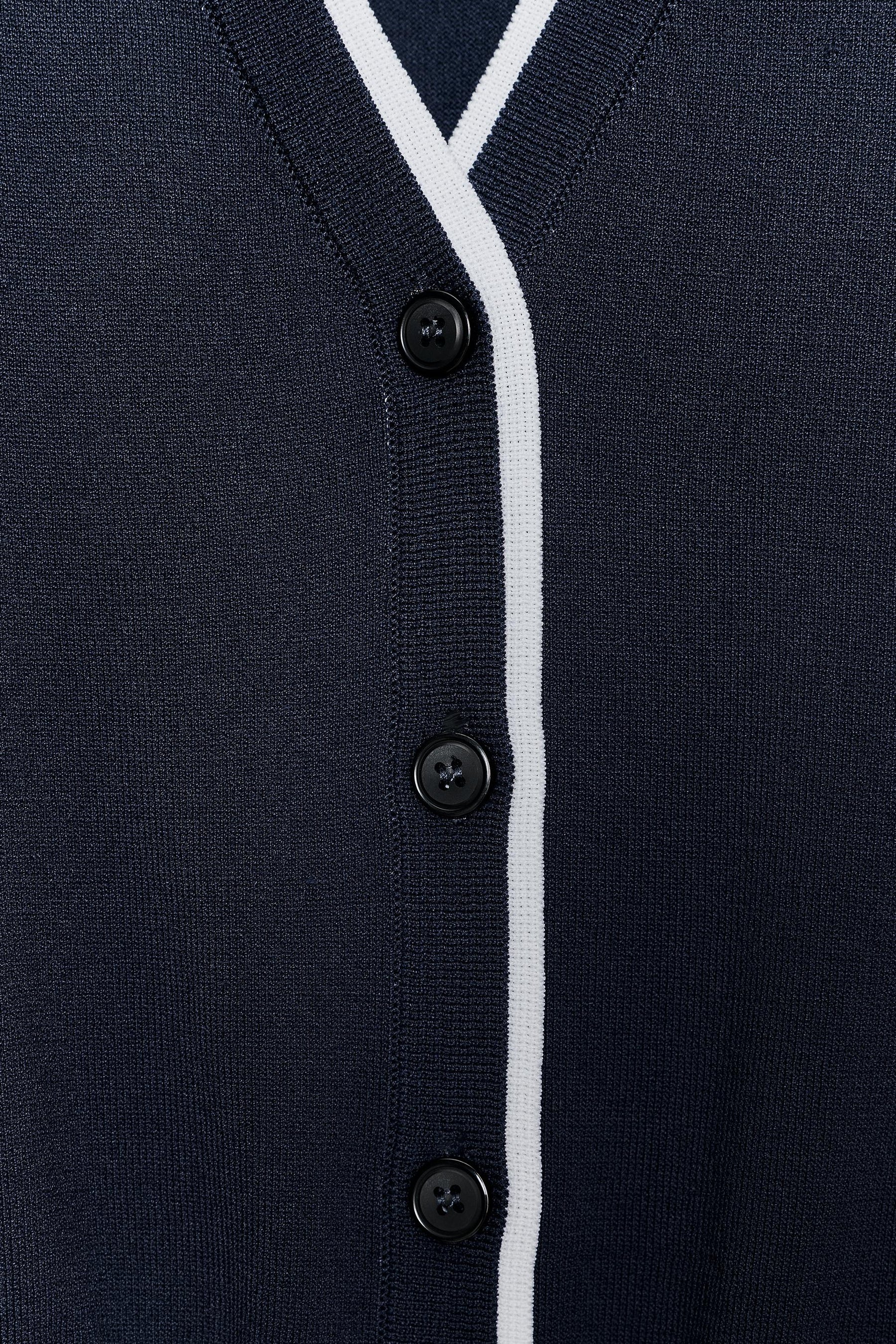 DOUBLE LAYER TRIM CARDIGAN - Image 8