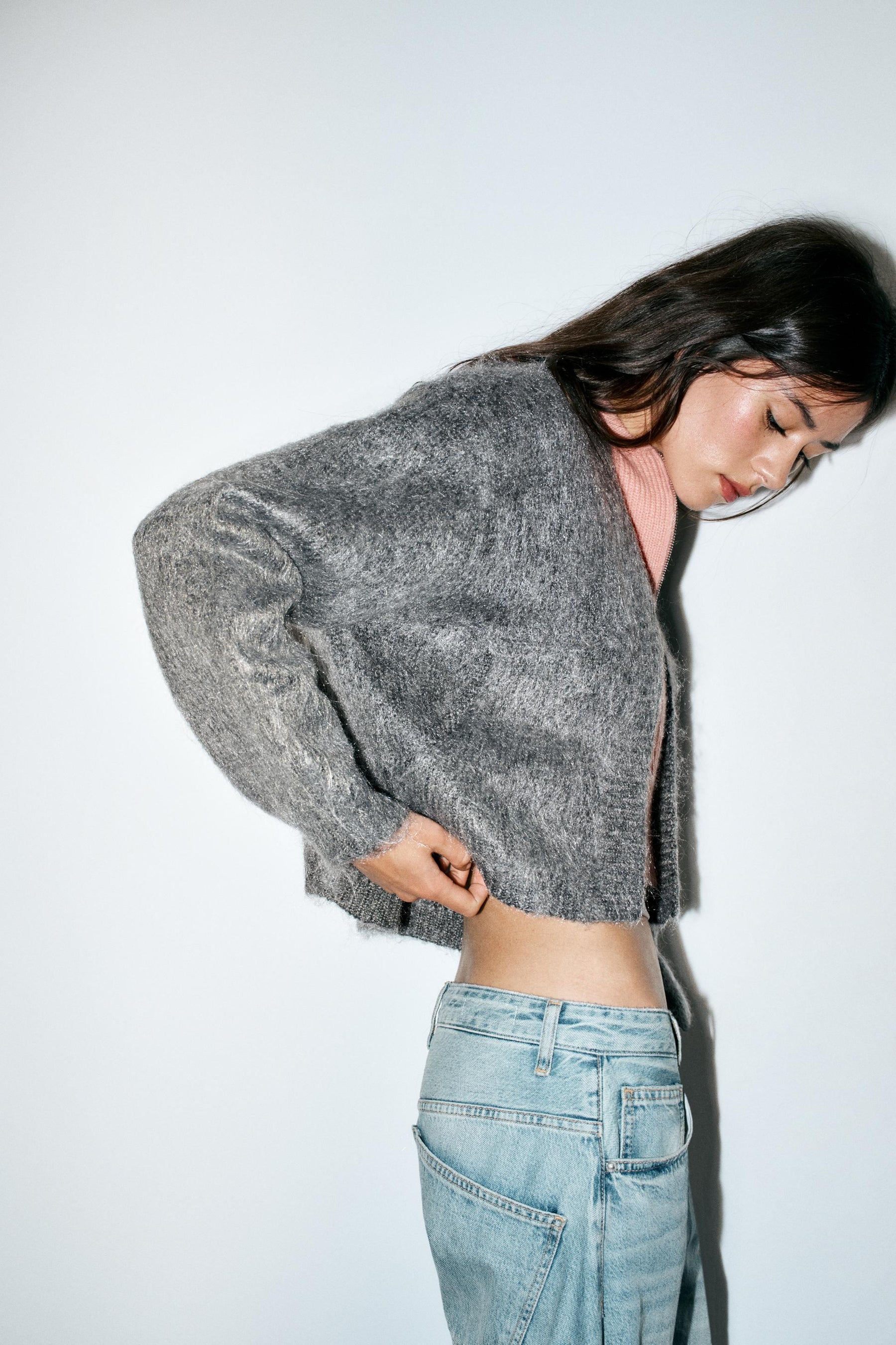 CHECKED KNIT CARDIGAN - Image 3