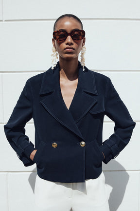 DOUBLE-BREASTED SHORT JACKET - Image 4