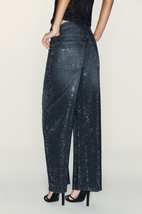 RHINESTONE BAGGY JEANS