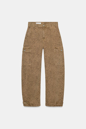 Animal Print Baggy Jeans